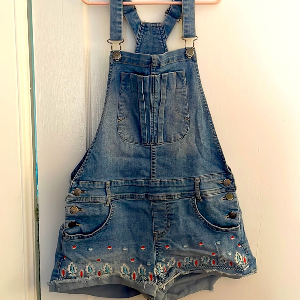 Jean short overalls